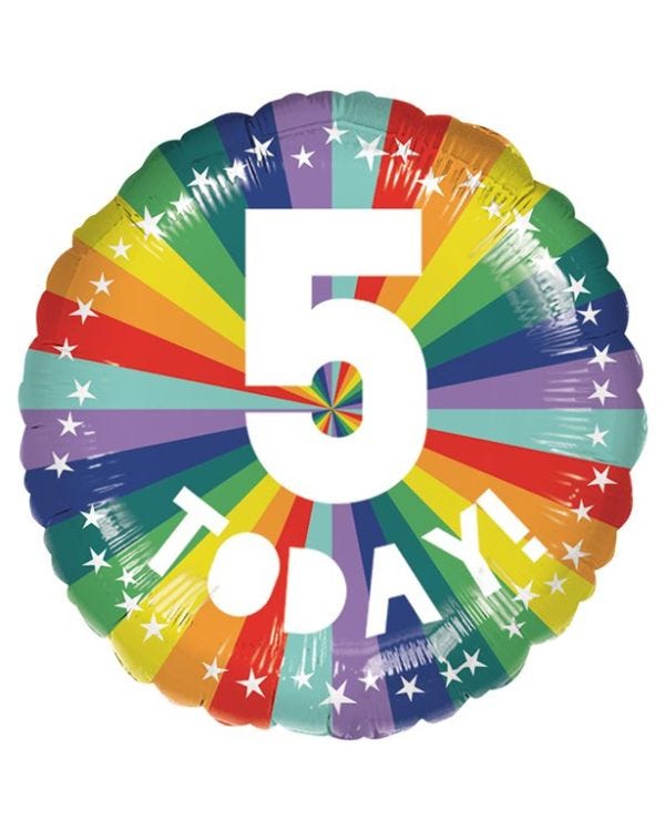 5 Today Foil Balloon - 18&quot;
