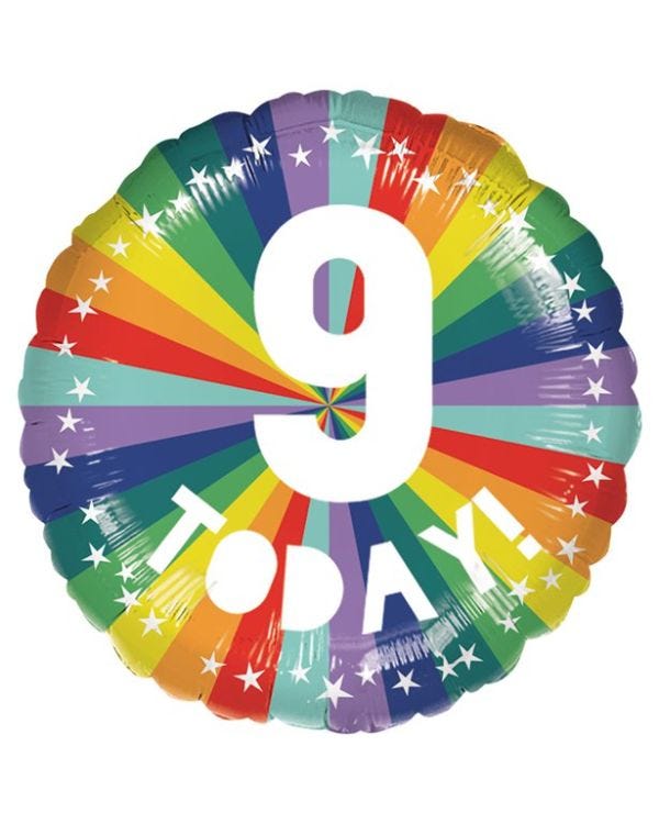 9 Today Foil Balloon - 18&quot;