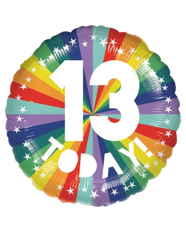 13 Today Foil Balloon - 18&quot;