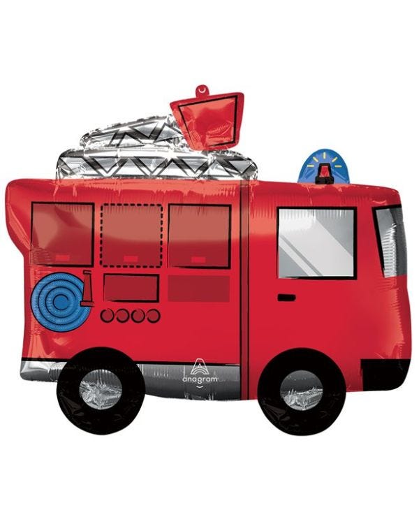 Fire Truck Giant Foil Balloon - 26&quot;