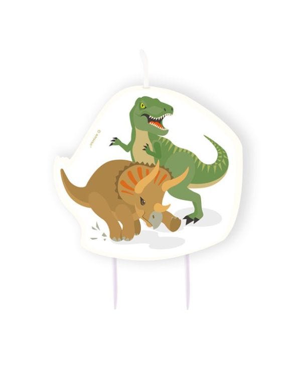 Happy Dinosaur Candle - 10cm