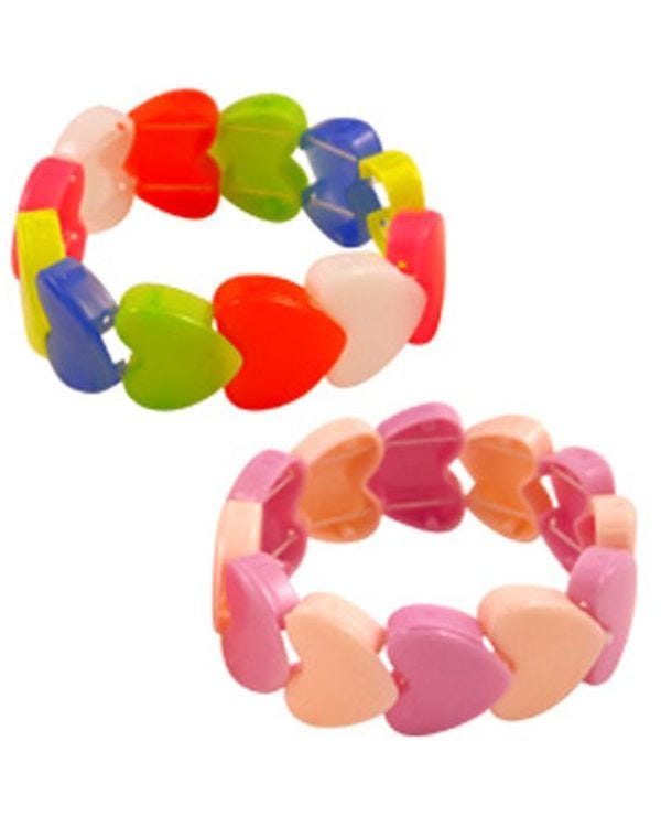 Stretchy Heart Bracelet - Plastic