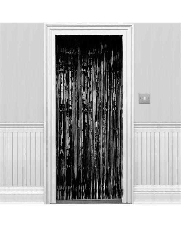 Black Foil Door Curtain - 2.4m x 92cm