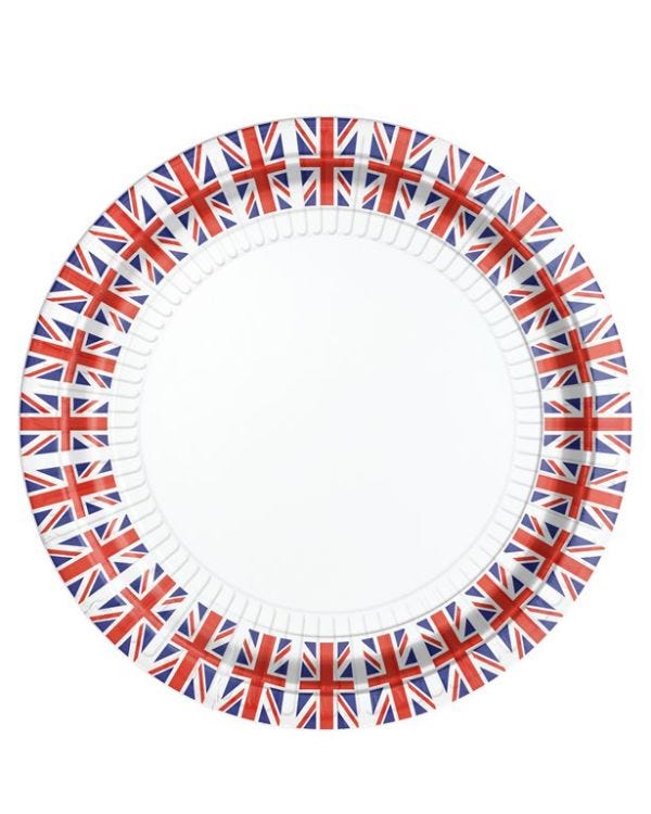 Union Jack Paper Plates - 23cm (8pk)