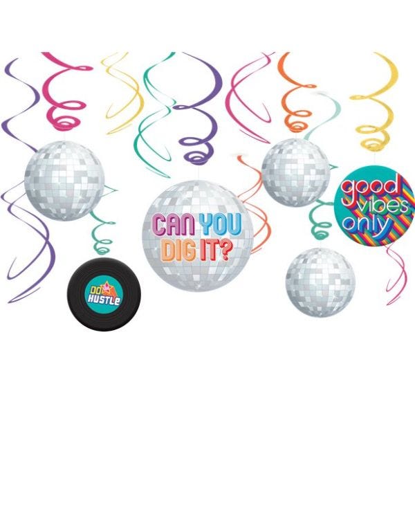 Good Vibes Swirl Decorations (12pk)