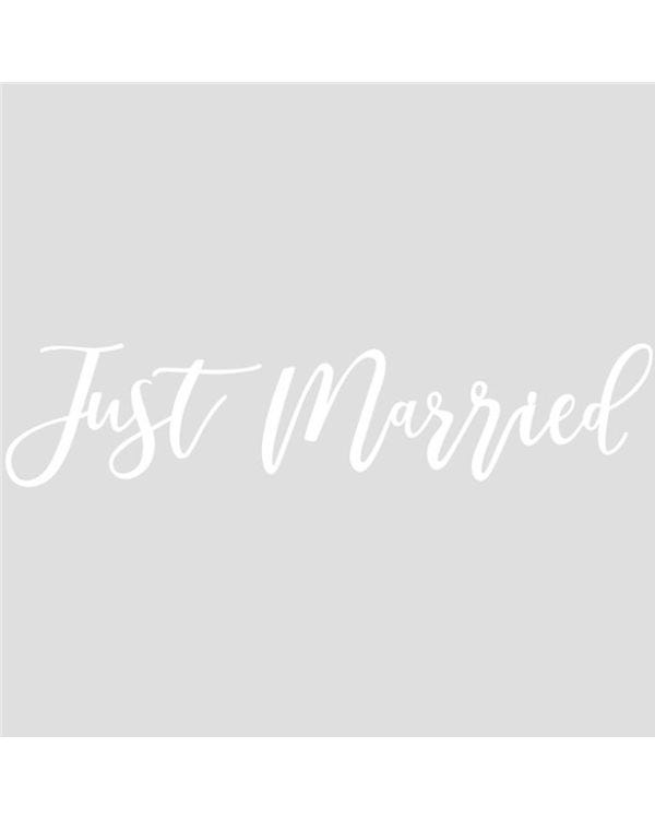 Just Married White Car Sticker - 60cm