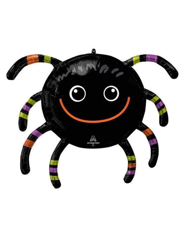 Smiley Spider Shaped Foil Balloon - 28&quot;