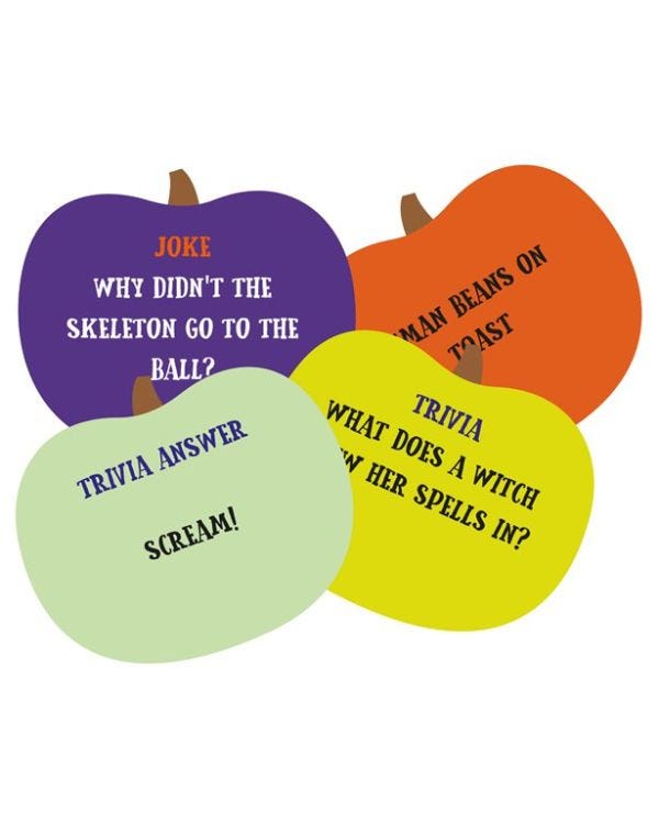 Kids Halloween Joke &amp; Trivia Cards