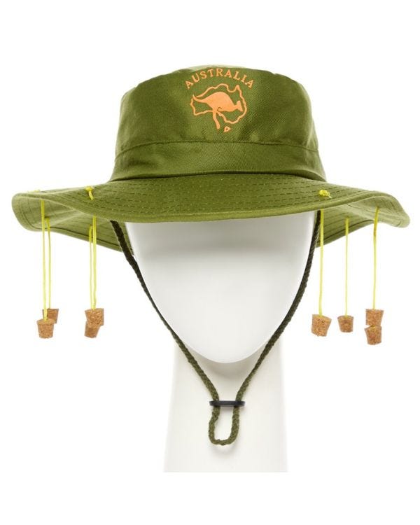 Khaki Australian Hat with Corks
