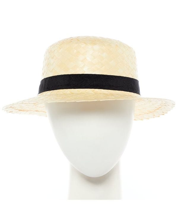 Natural  Straw Boater Hat