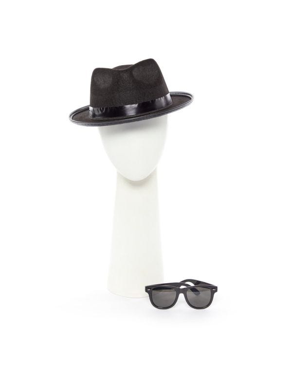 Blues Brothers Hat &amp; Glasses (2pk)