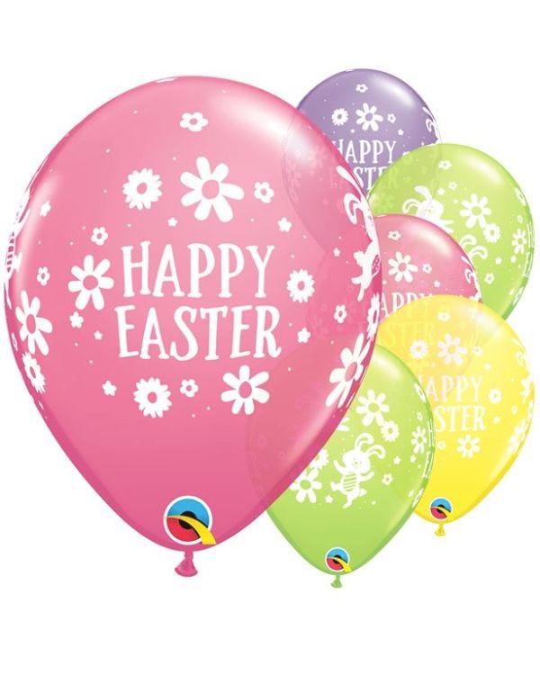 Happy Easter Balloons - 12&quot; Latex (25pk)