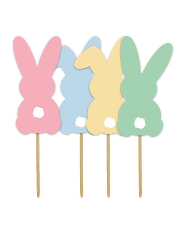 Easter Bunny Cupcake Toppers - 10cm (12pk)