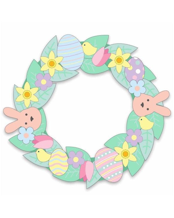 Easter DIY Craft Wreath Kit - 20cm (2pk)