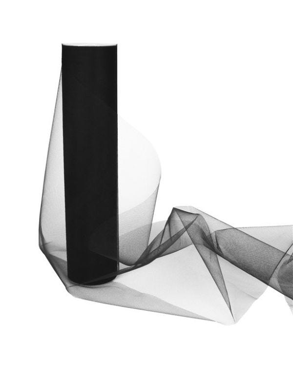 Black Tulle Roll - 30cm x 25m