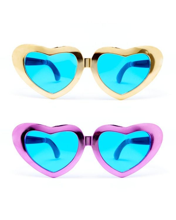 Jumbo Heart Shaped Glasses - Assorted Colours