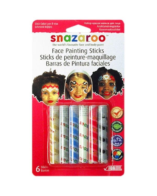 Snazaroo Girls Face Painting Sticks (6pk)
