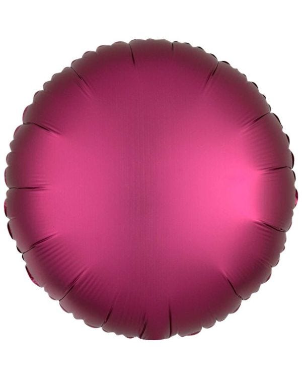 Pomegranate Satin Luxe Circle Foil Balloon - 18&quot;
