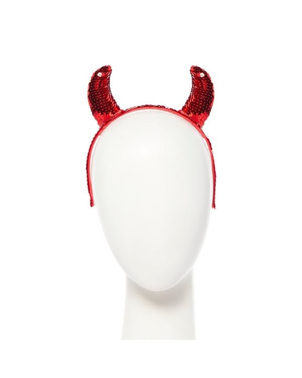 Sequinned Devil Horns Headband