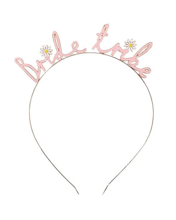 Pink Bride Tribe Daisy Headband