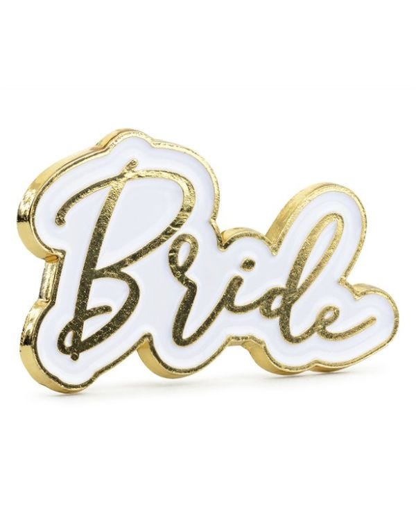 Bride Enamel Pin Badge