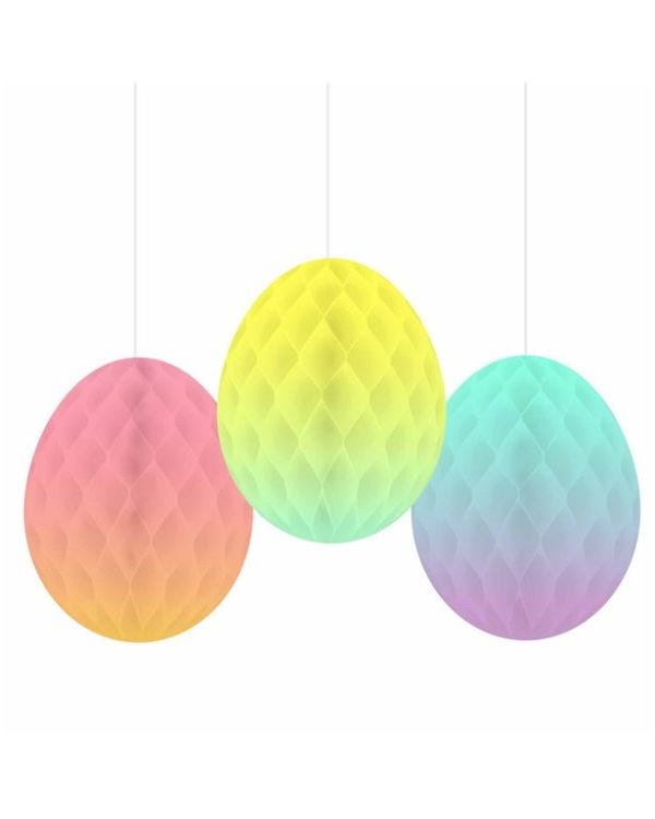 Ombre Hanging Honeycomb Eggs (3pk)