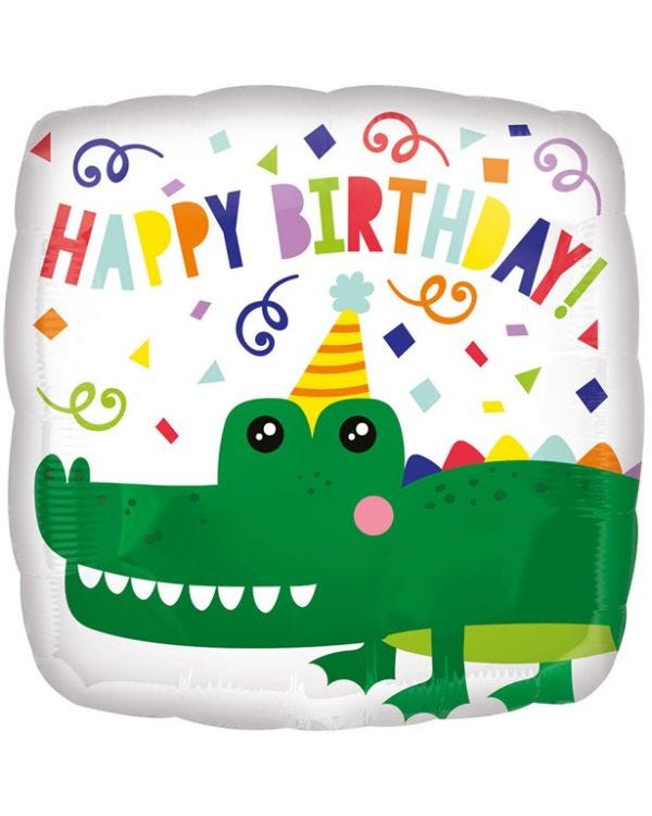 Crocodile Birthday Balloon - 18&quot; Foil