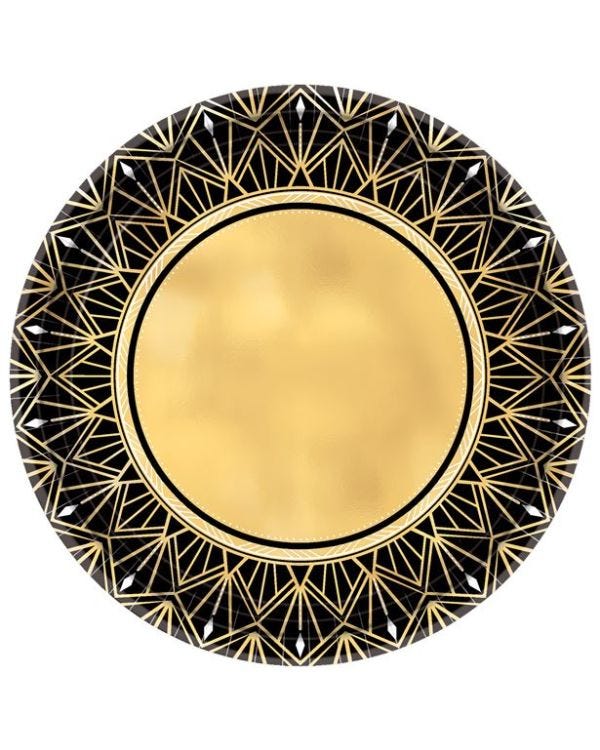 Hollywood Metallic Paper Plate - 26cm (8pk)