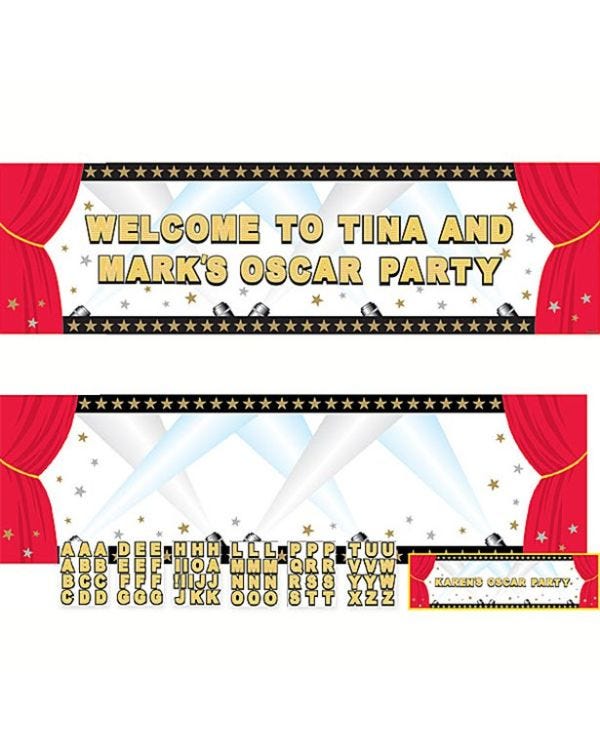 Hollywood Giant Sign Banner - 1.65m