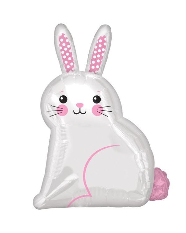 White Satin Bunny - 18&quot; Foil