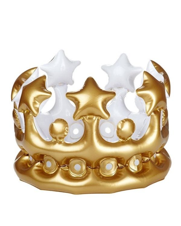 Kid&#039;s Inflatable Gold Crown - 30cm