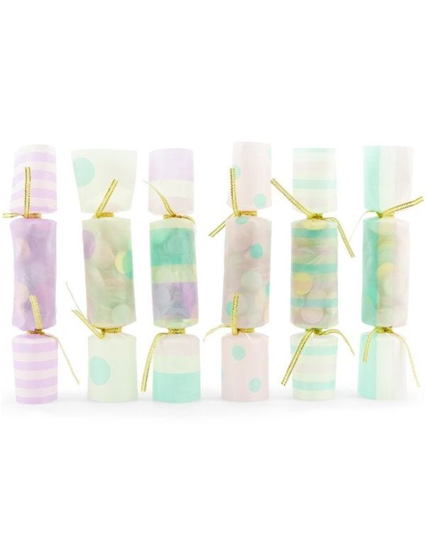 Iridescent Confetti Crackers - 17cm (6pk)