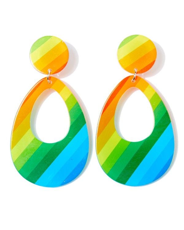 Teardrop Multi-Coloured Earrings