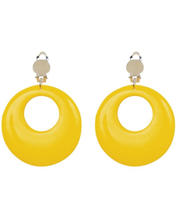 Neon Yellow 80&#039;s Earrings
