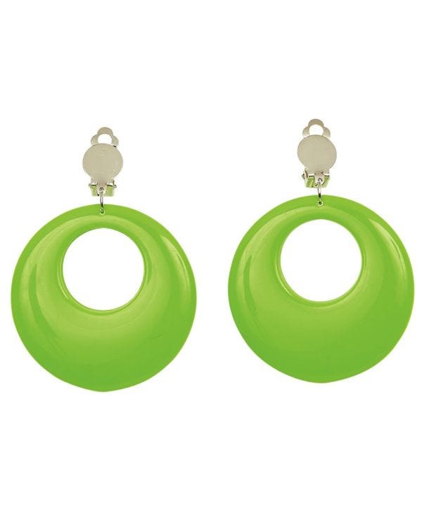 Neon Green 80&#039;s Earrings
