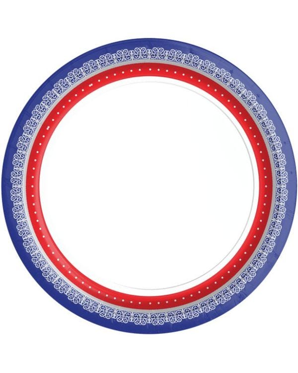 Union Jack Round Plastic Platter - 33cm