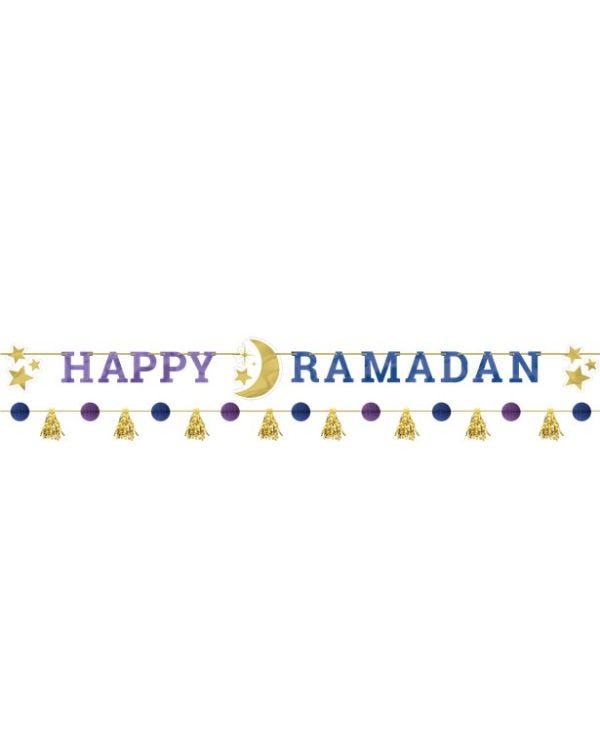 Happy Ramadan&#039; Paper Banner Kit - 1.82m (2pk)