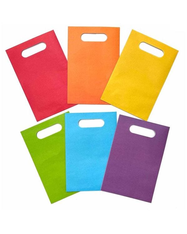 Colourful Assorted Paper Party Bags (6pk)