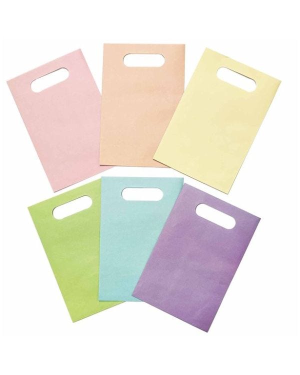 Pastel Assorted Paper Party Bags (6pk)