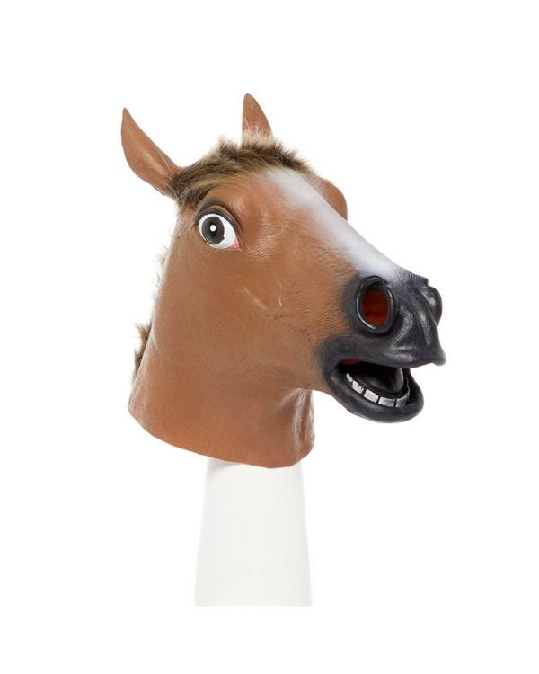 Brown Horse Rubber Mask