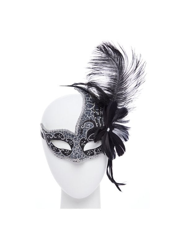 Dark Angel Black Masquerade Mask