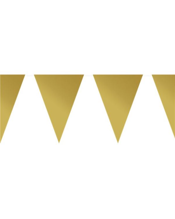 Gold Plastic Bunting - 10m