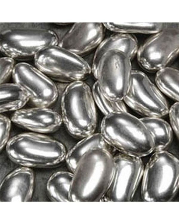 Silver Metallic Sugared Almonds - 1kg