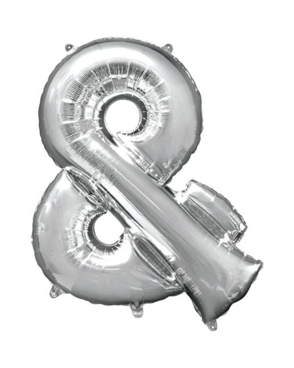 Silver &amp; Shaped Balloon - 34&quot; Foil