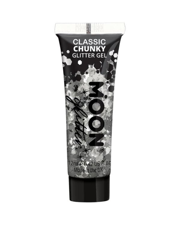Chunky Glitter Body Gel - Silver 12ml