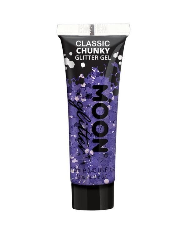 Chunky Glitter Body Gel - Purple 12ml