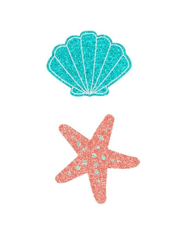 Mermaid Tales Shell Body Stickers (4pk)