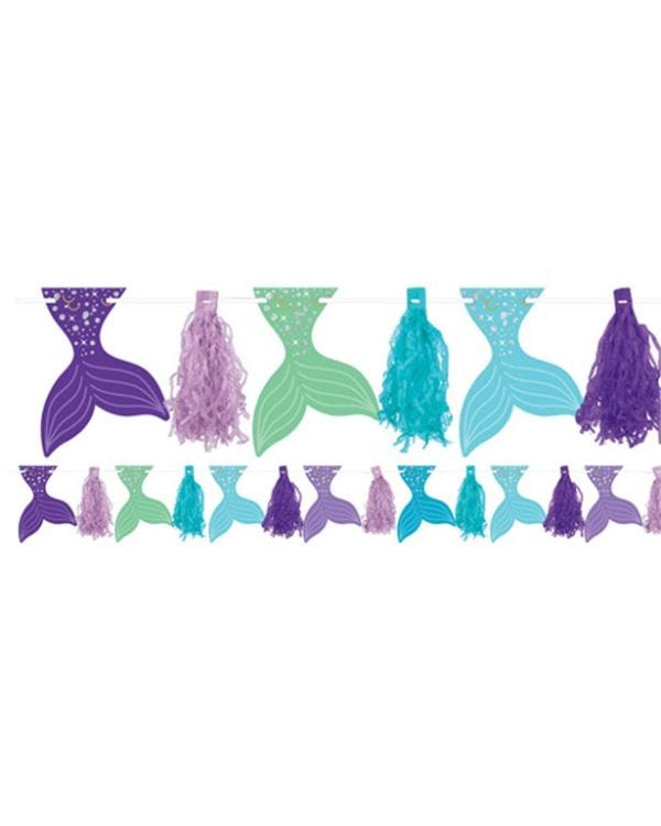 Mermaid Wishes Glitter Tassel Garland - 3m
