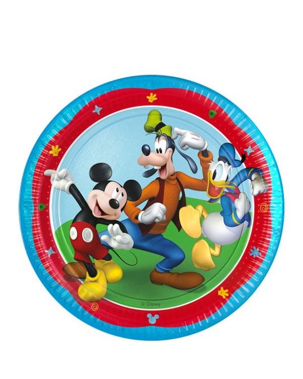 Mickey Rock The House Paper Plates - 20cm (8pk)