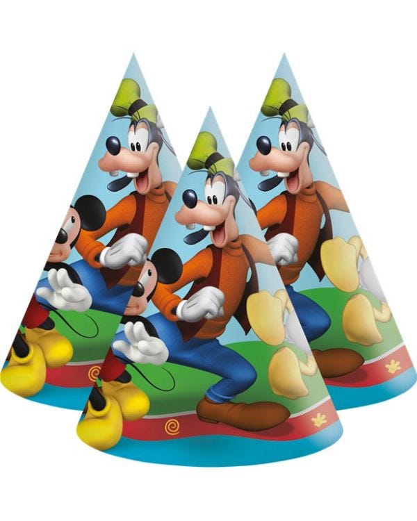 Mickey Rock The House Party Hats (6pk)